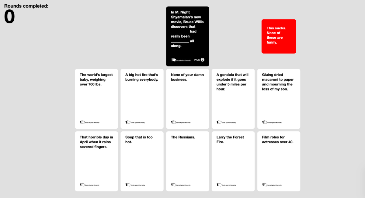 cards against humanity online game free