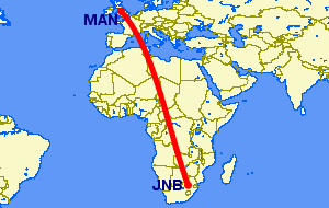 uk to south africa flight time