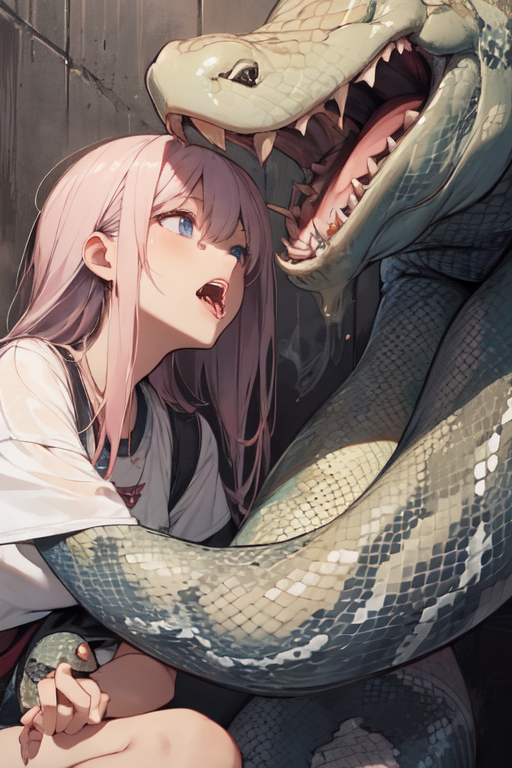 snake vore woman