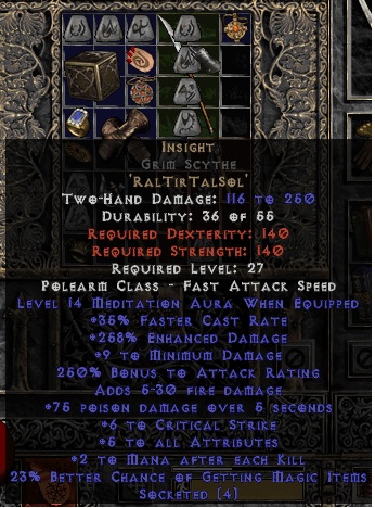 diablo 2 insight scythe