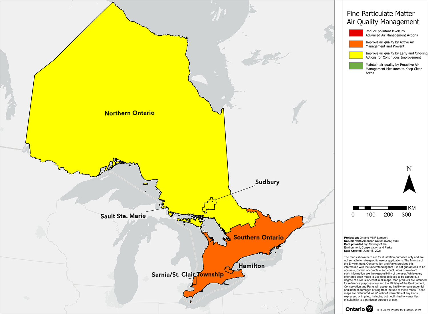 air quality index map ontario