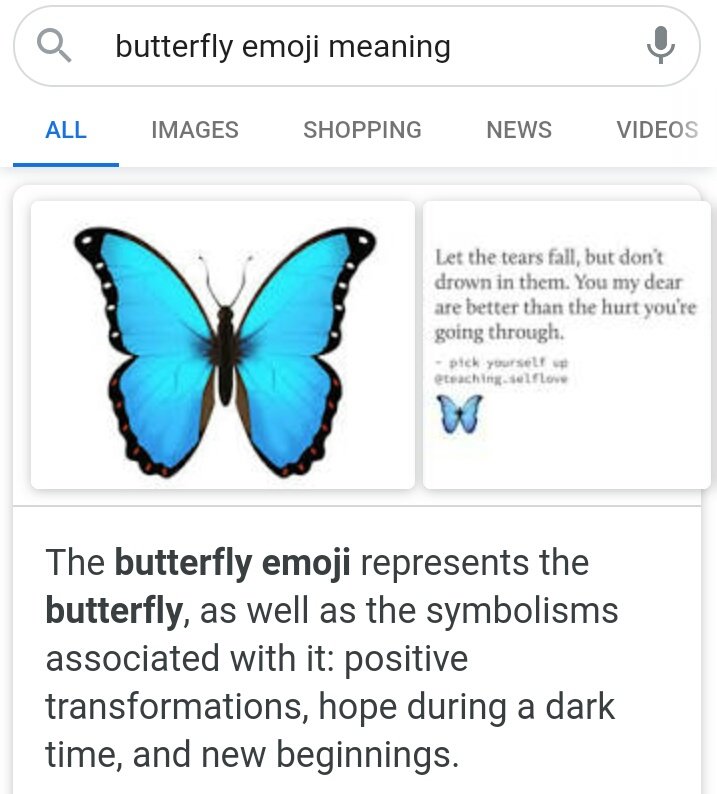 blue butterfly emoji meaning