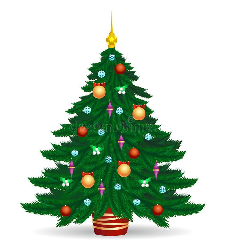 christmas tree vector illustration