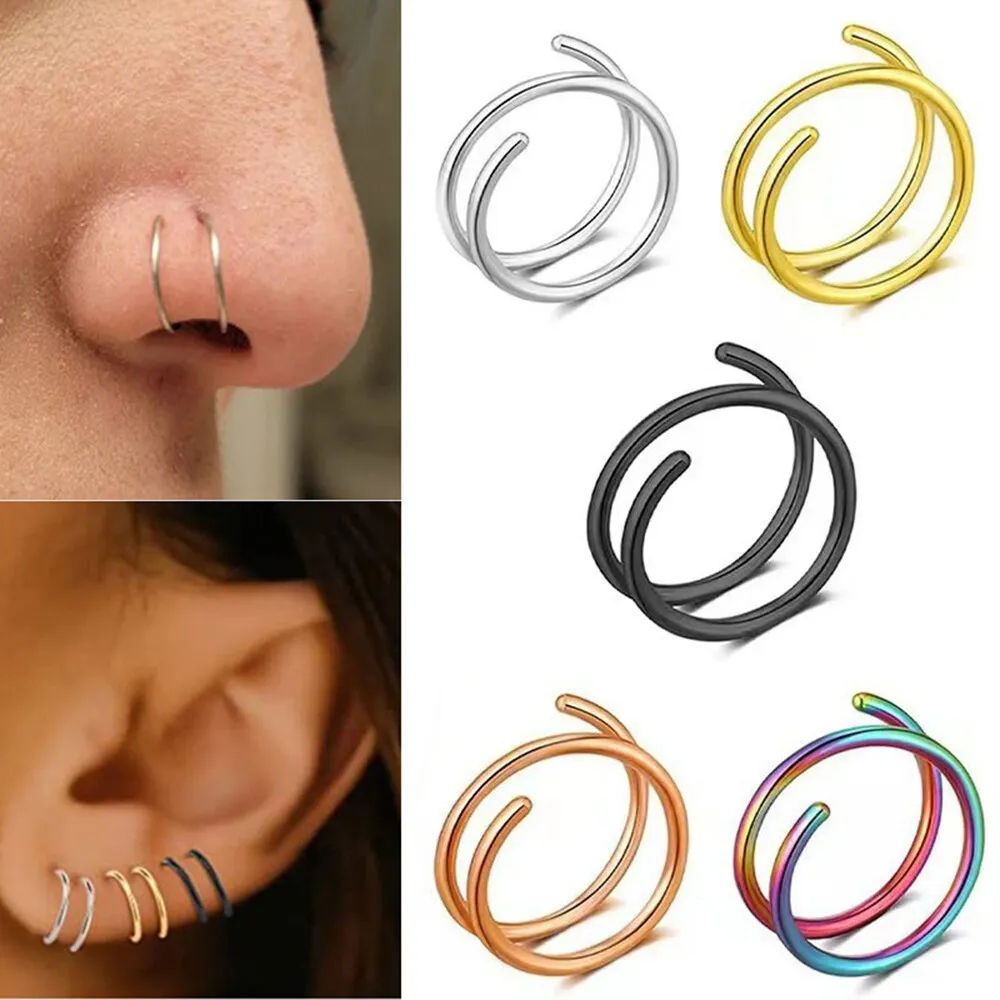 spiral nose piercing