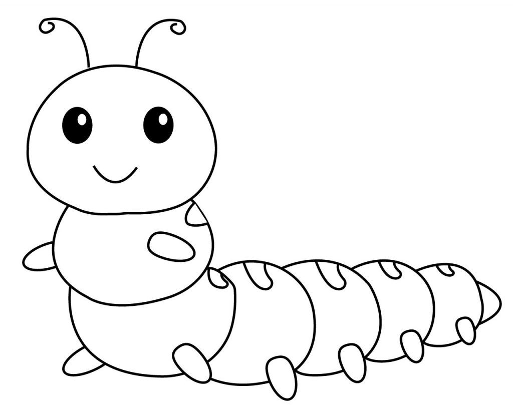 caterpillar colouring page