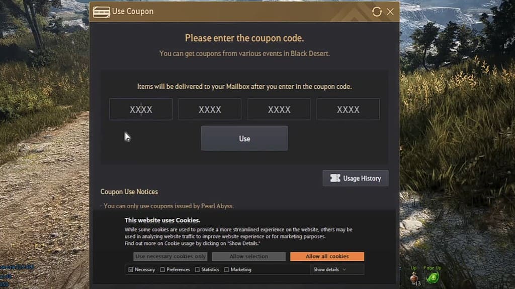 black desert online code redeem