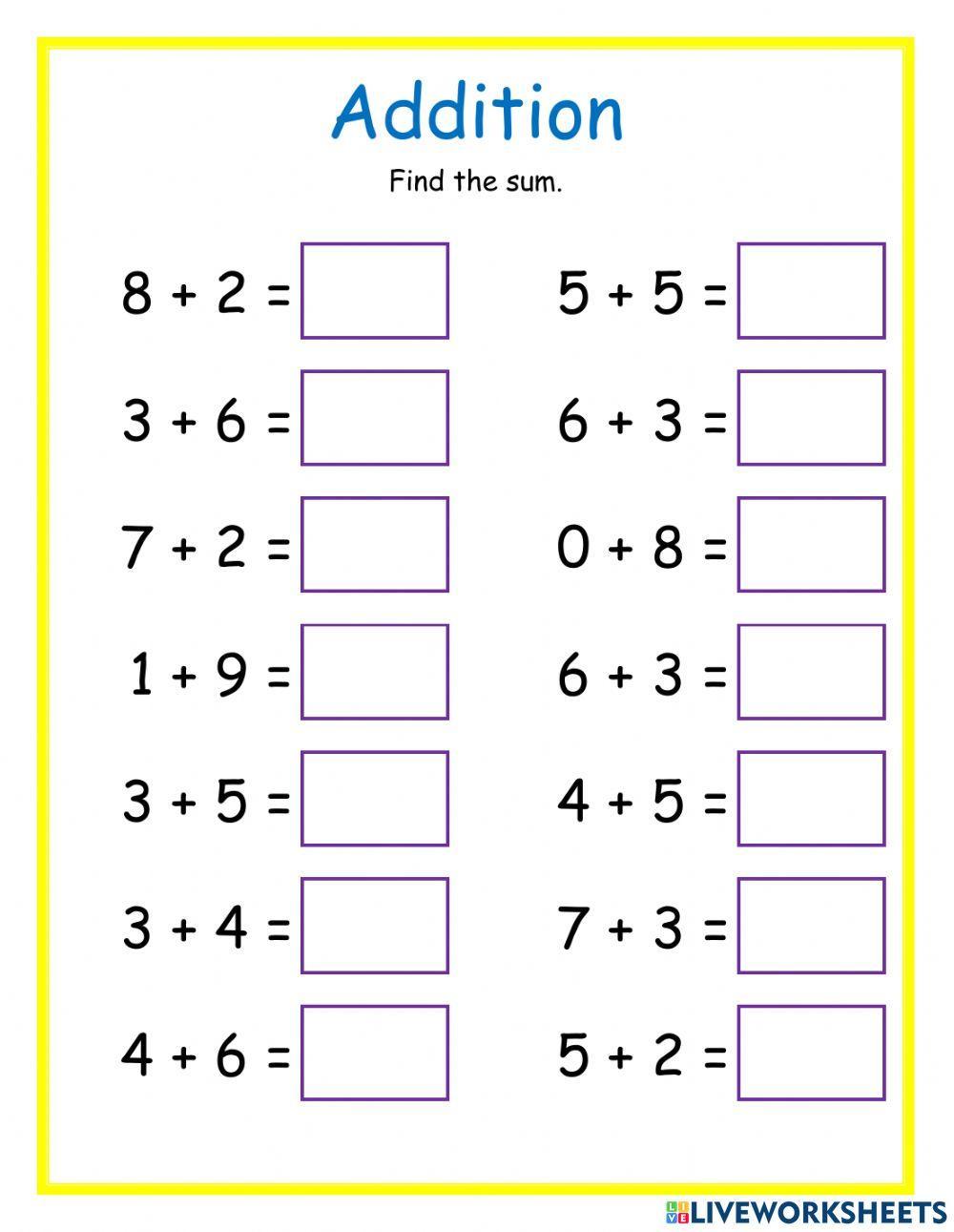 live worksheets