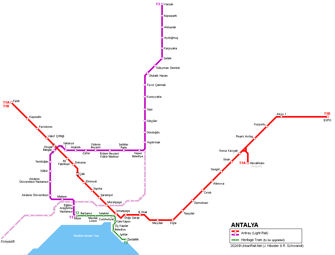 antalya tram tickets