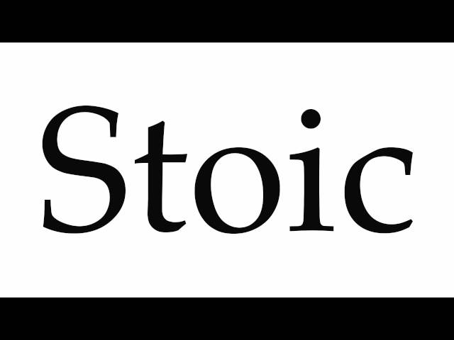 stoically pronunciation