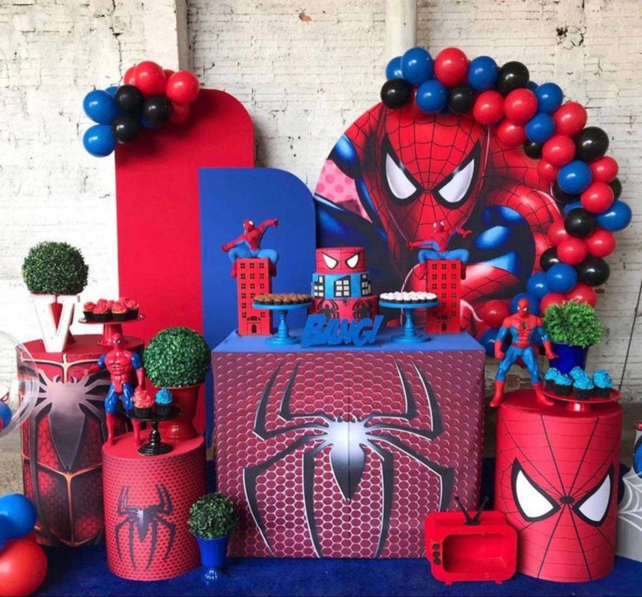 decoracion de spiderman para cumpleaños