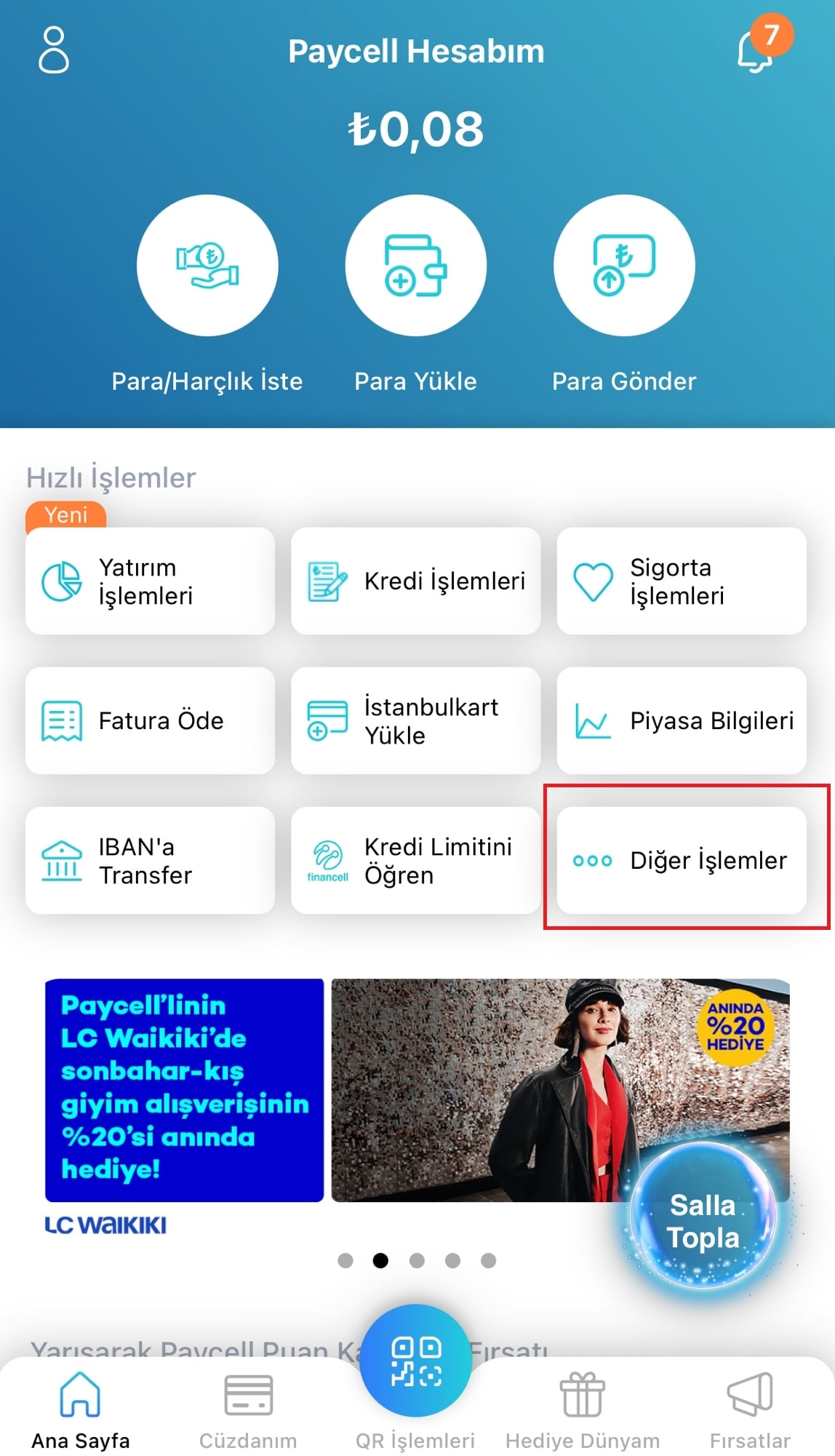 paycell hazır limit nasıl çekilir