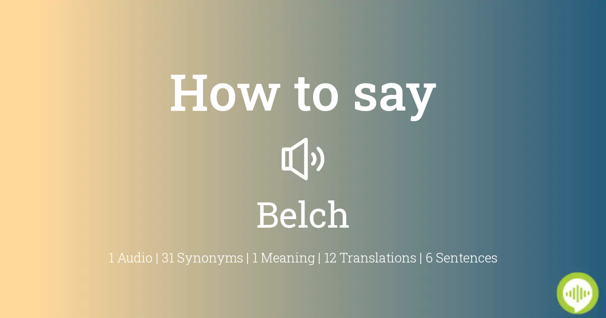 belch synonym