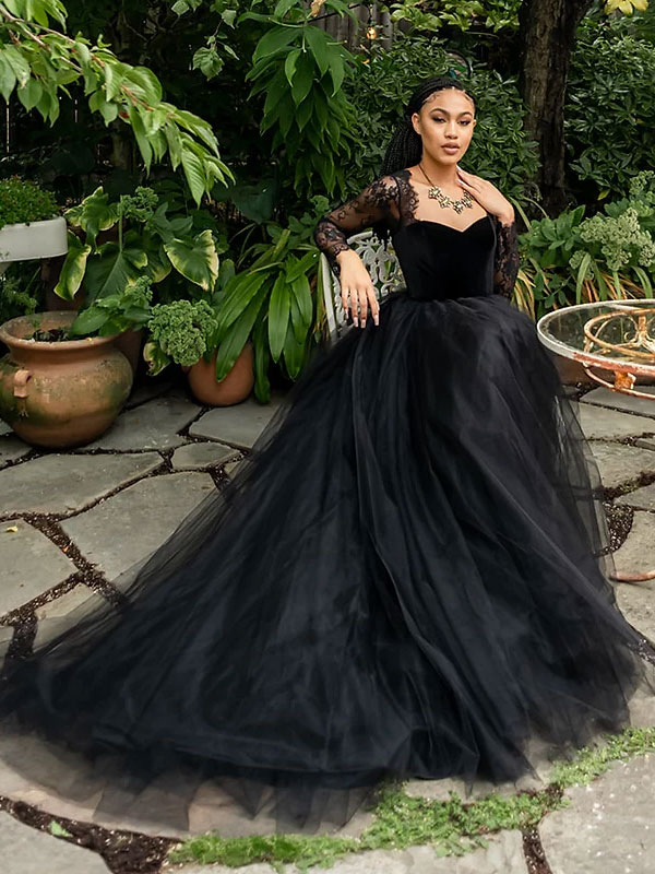 gothic black gown