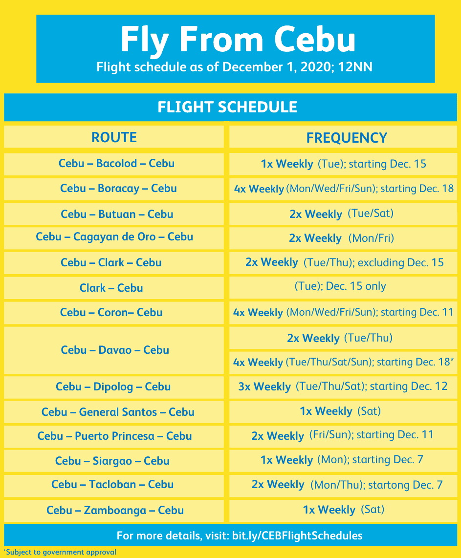 www cebu pacific flight schedule