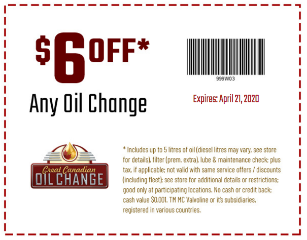 great canadian oil change discount