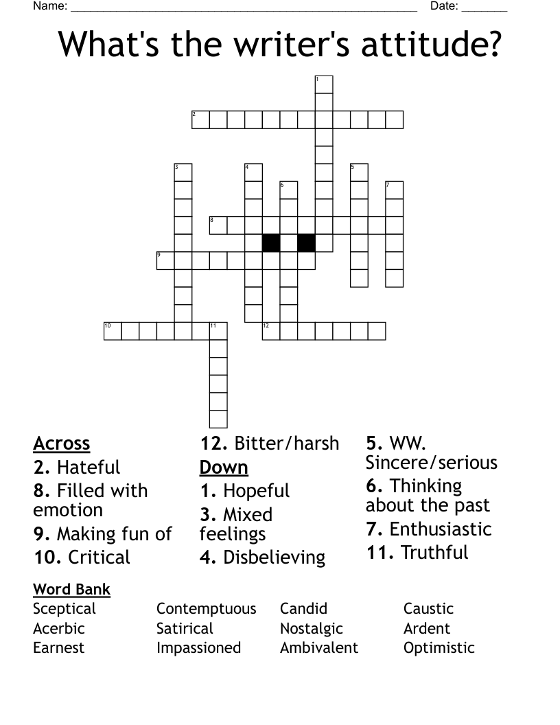 ambivalent crossword