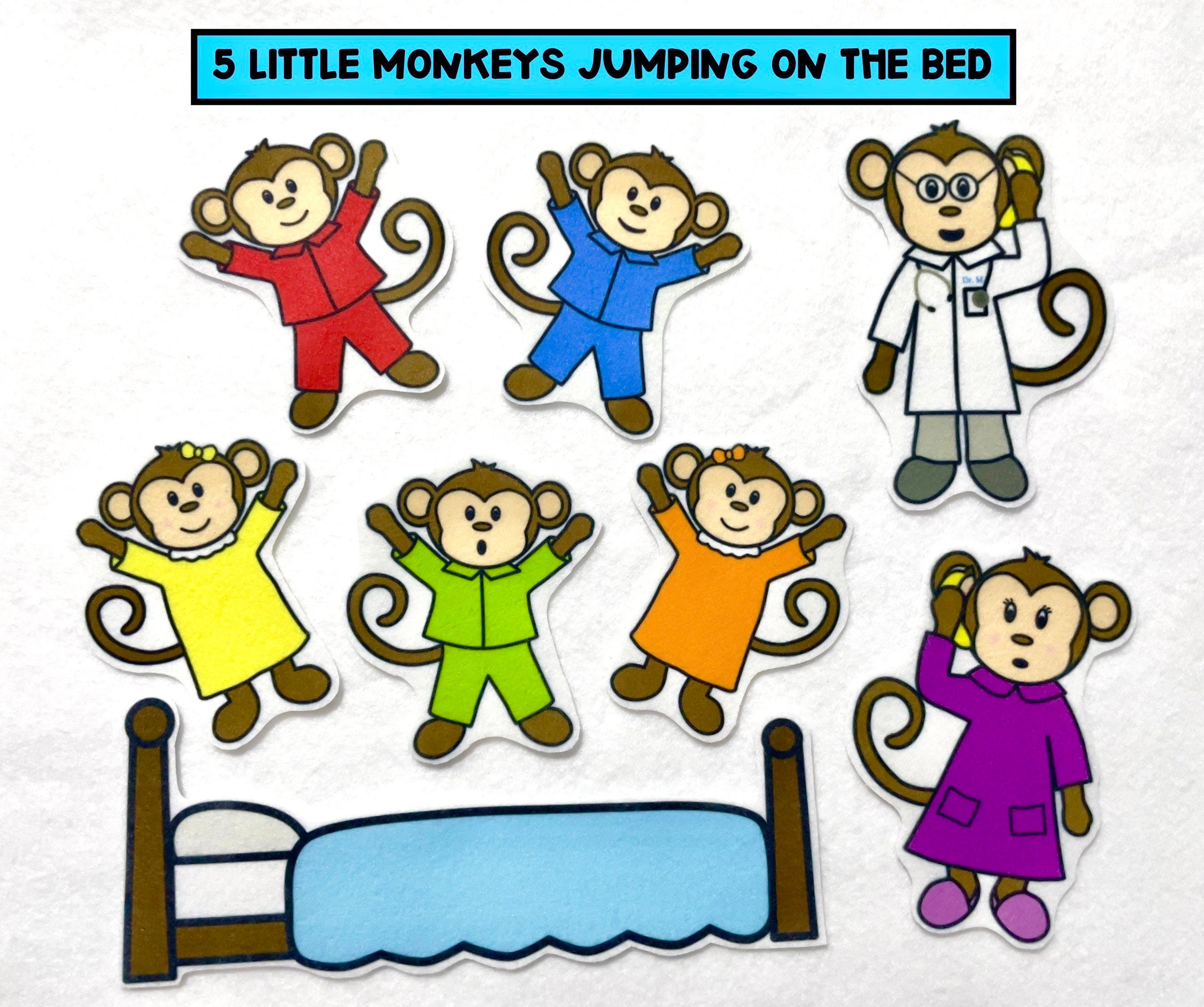 little monkeys jumping on the bed