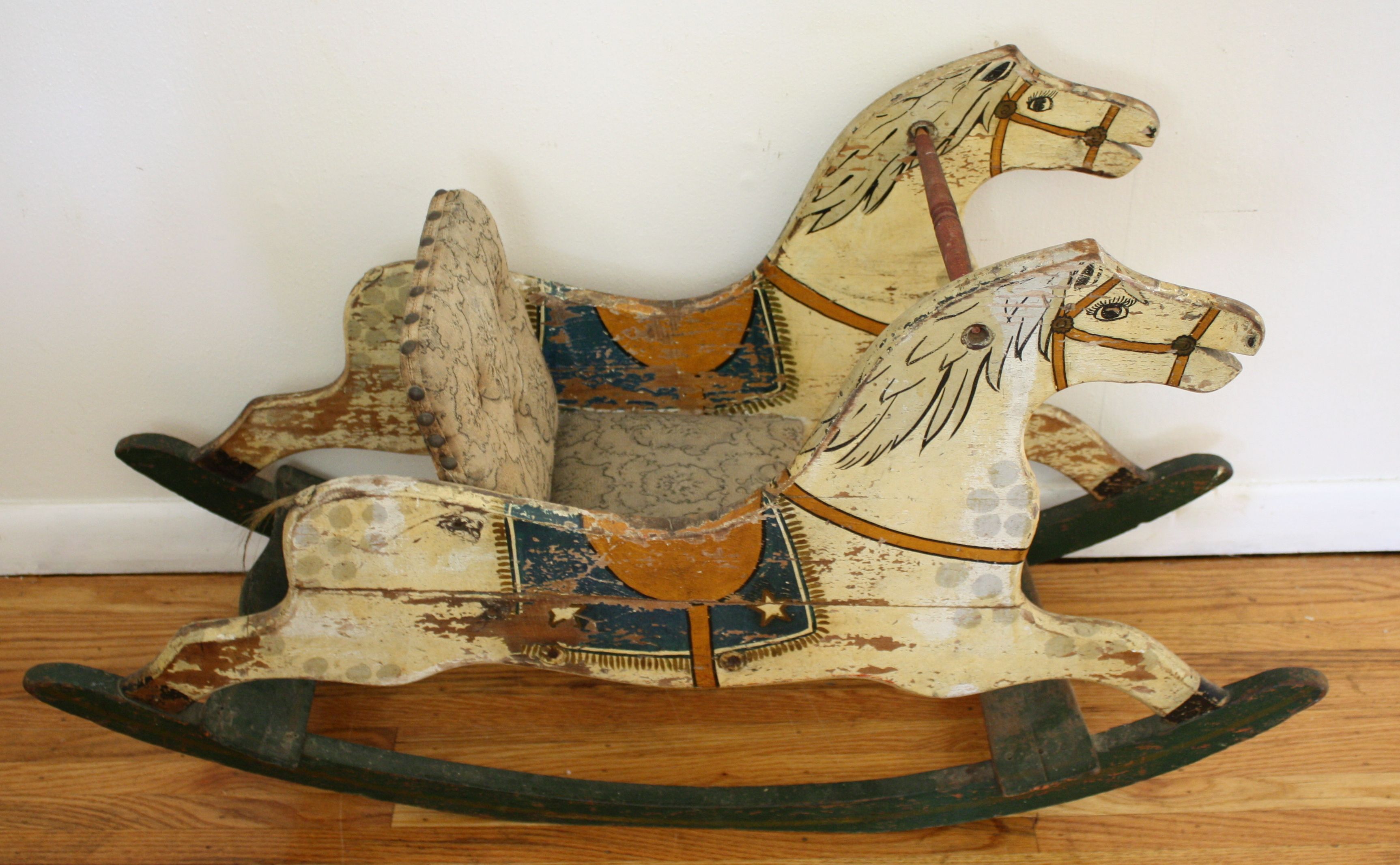 vintage wooden rocking horse