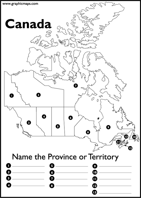 blank canada map quiz