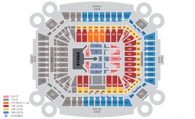 hard rock stadium seating chart for concerts