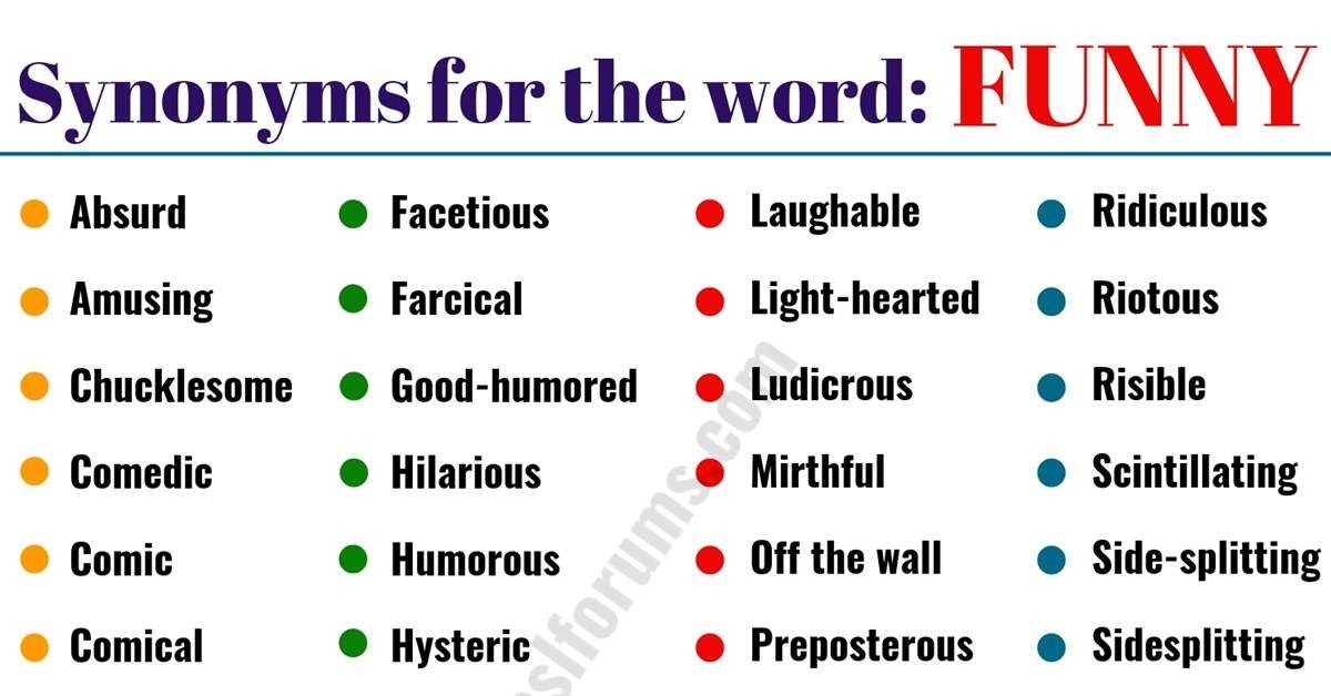 synonyms of funny