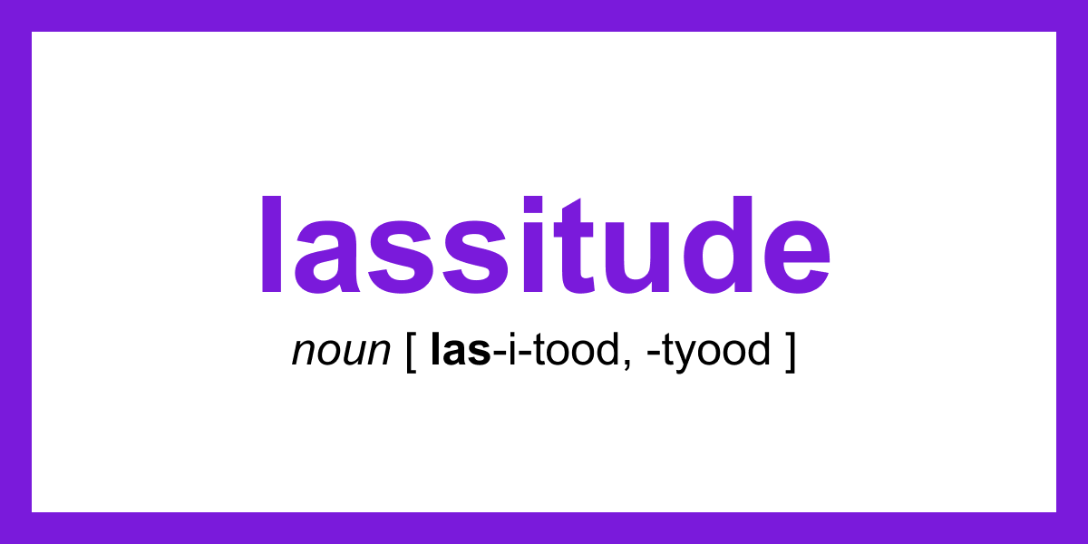 lassitude deutsch