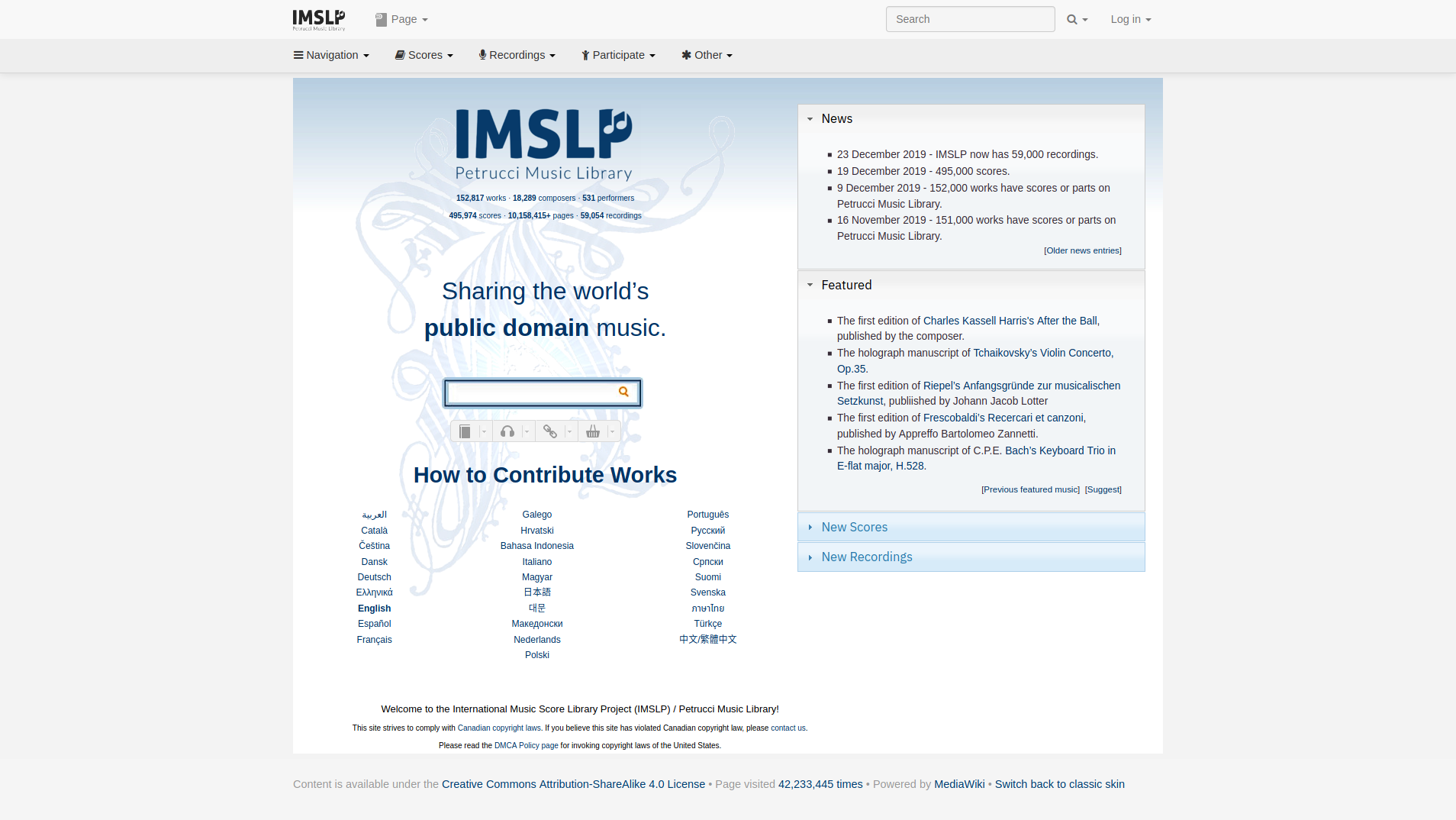 imslp petrucci music library