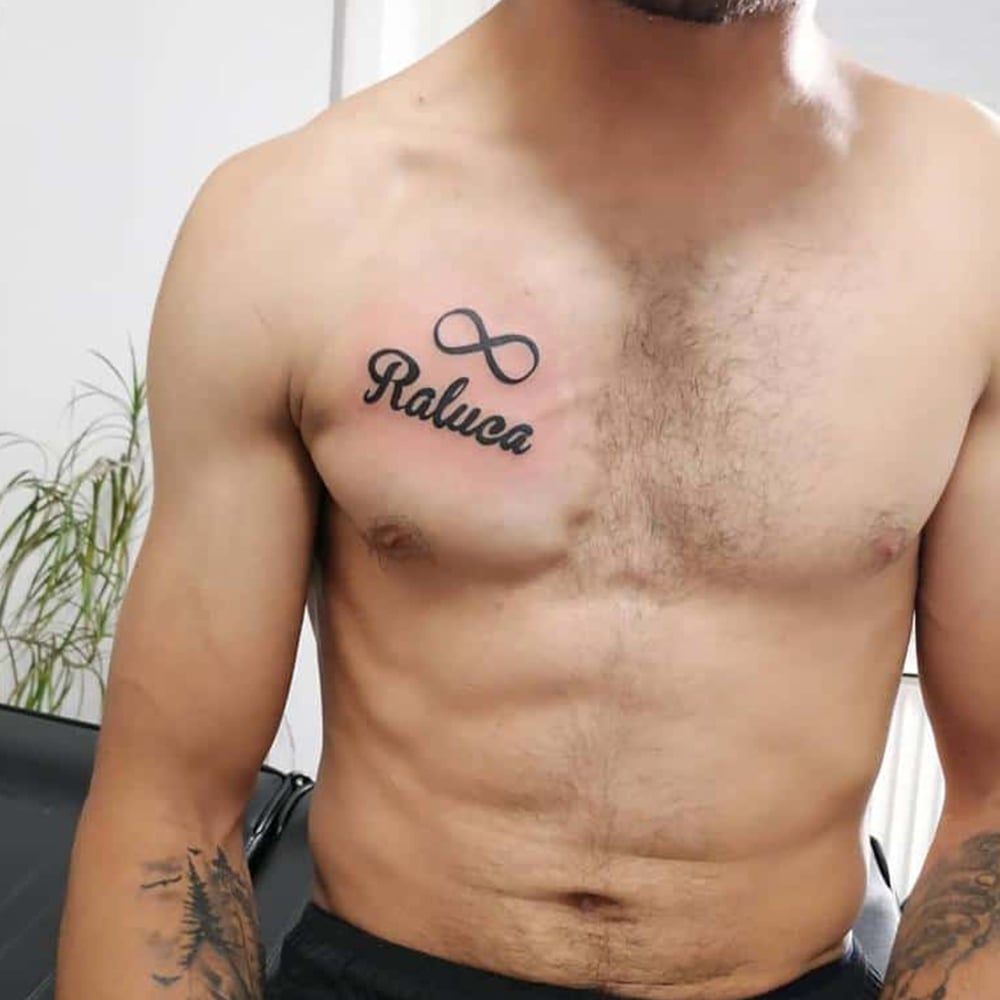 name chest tattoos