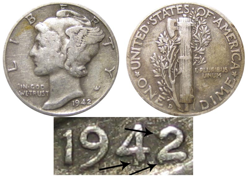 1942 mercury dime