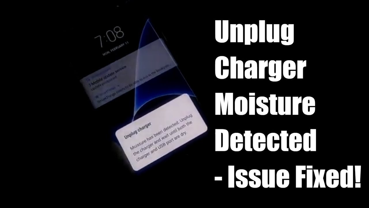 unplug charger moisture detected