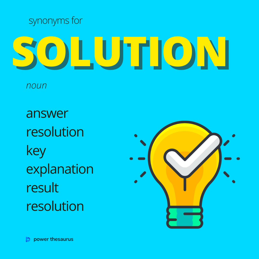 solution thesaurus