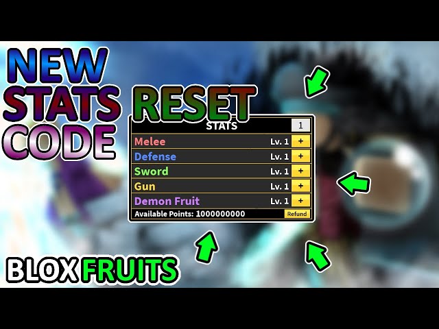 blox fruit reset stats code