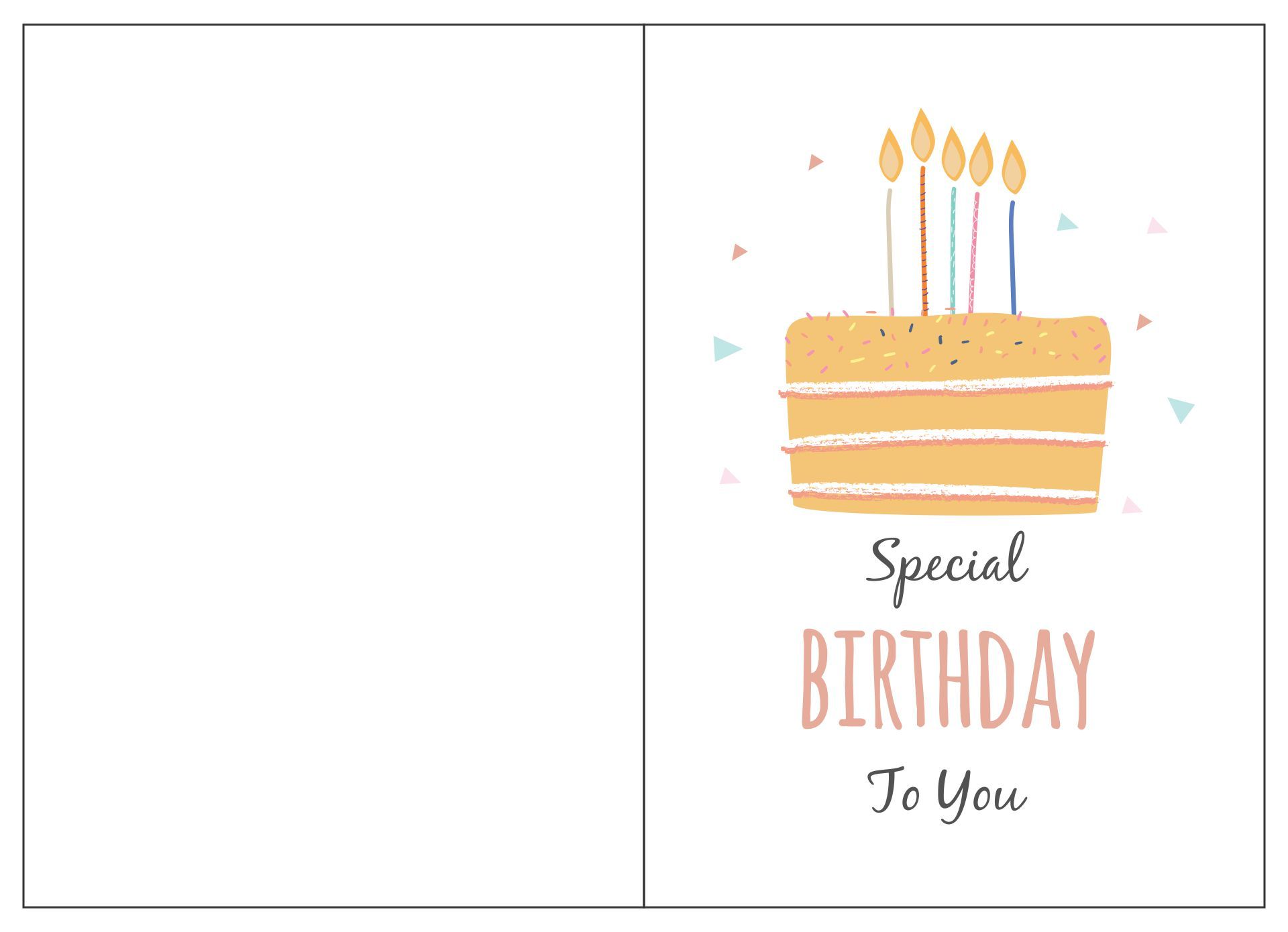 folding birthday card template