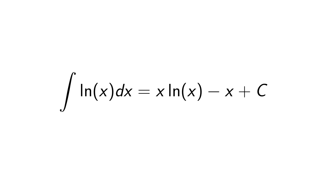 integral del lnx