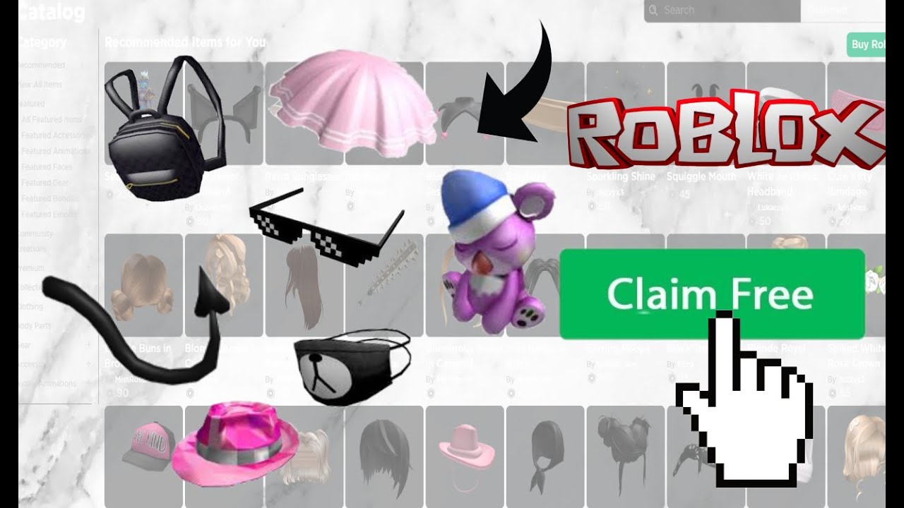 how to get free roblox accessories