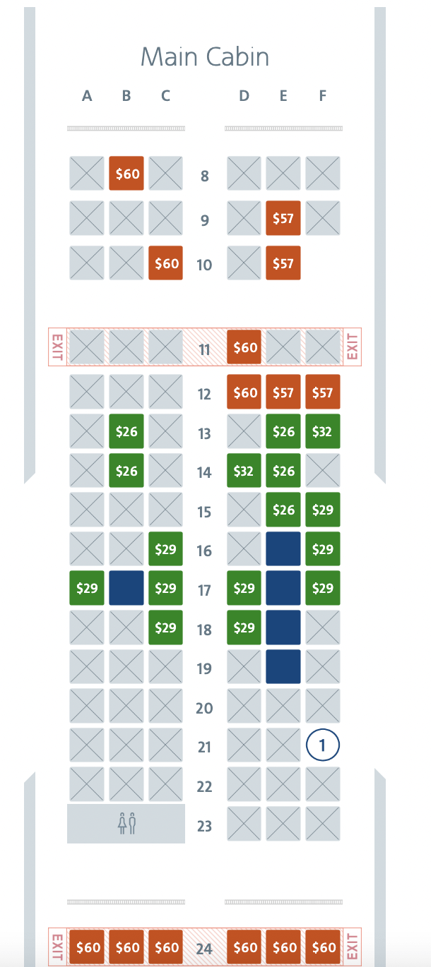 airbus 321 seat map