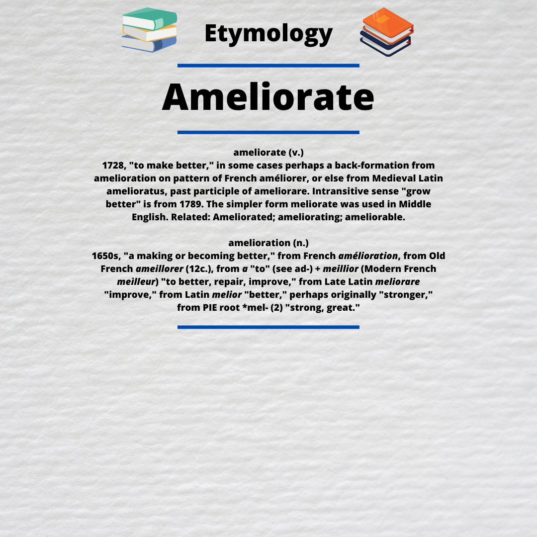 define ameliorated