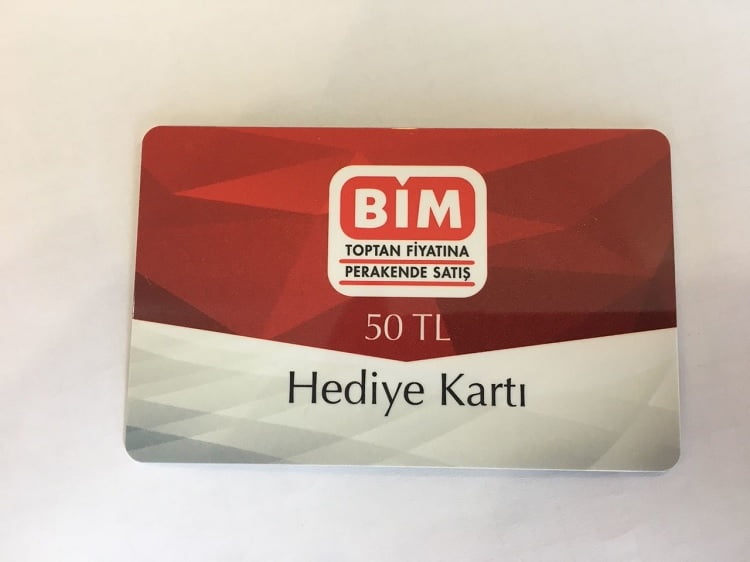 bim hediye kartı kaç tl