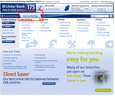 ulsterbank anytime banking