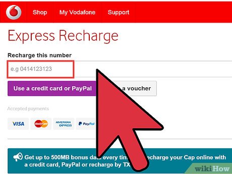 vodafone express recharge online