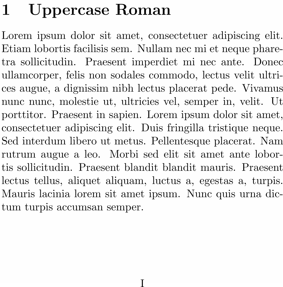 latex page numbers