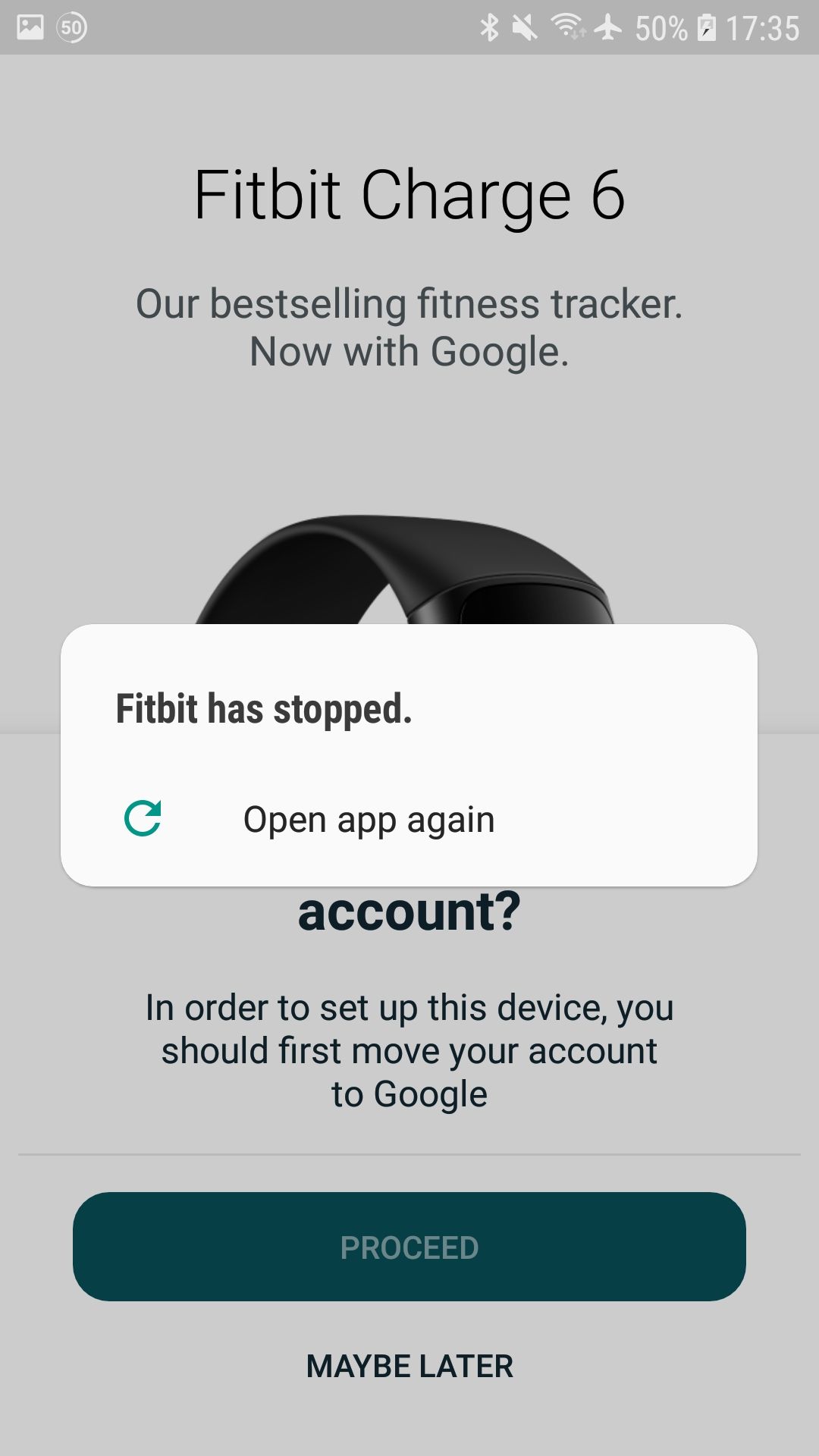 fitbit app crashing