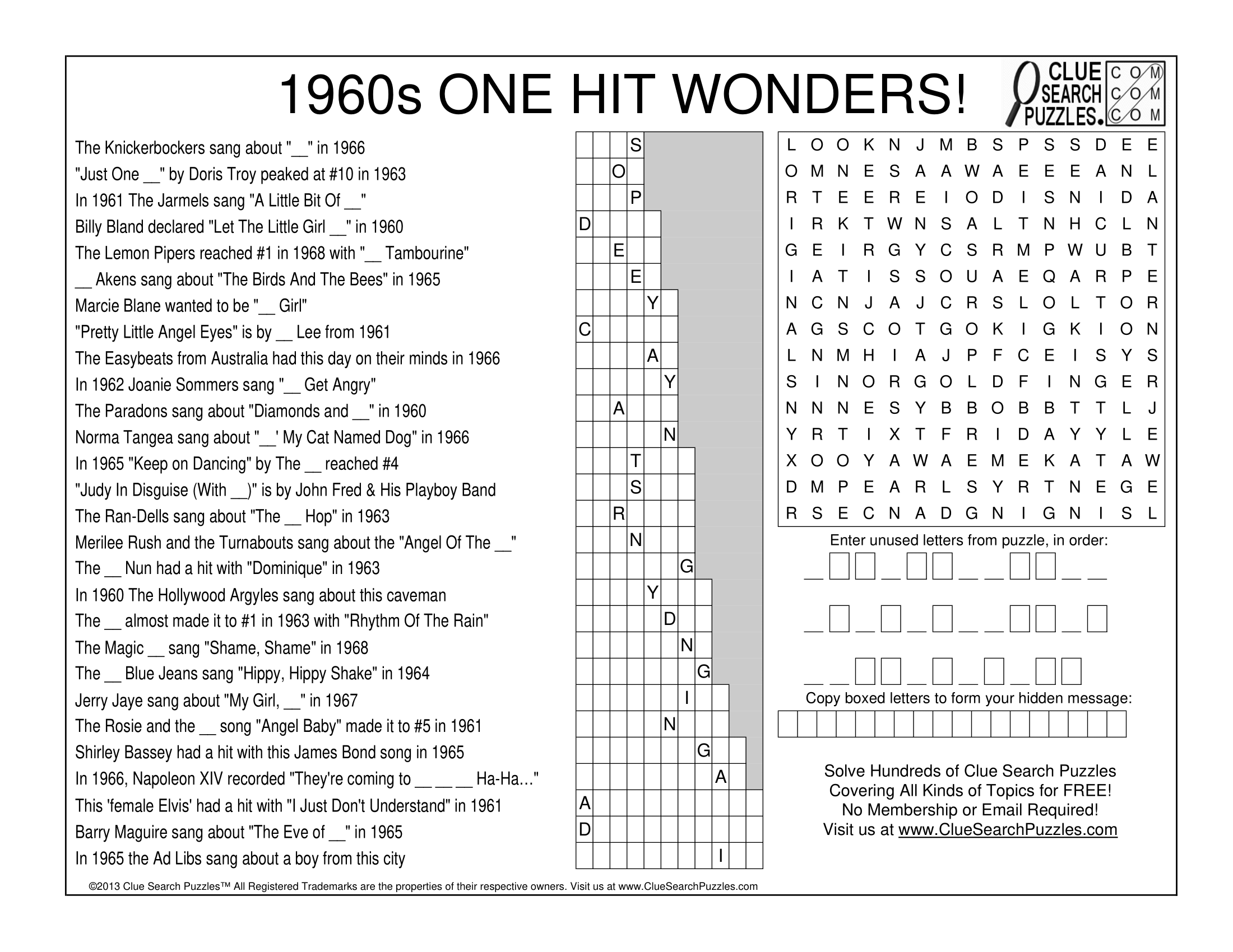 the who 1965 hit crossword clue