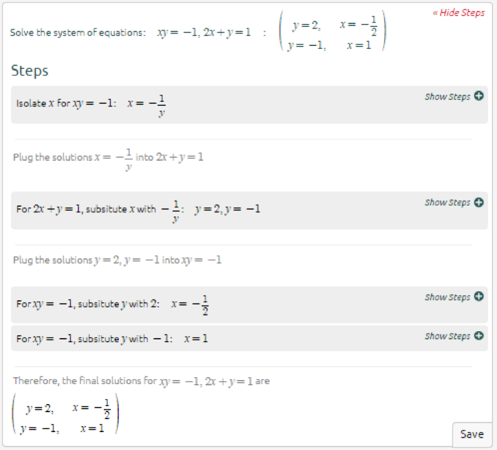 solve for x symbolab