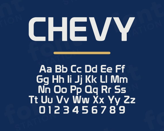 fuente tipografica de chevrolet