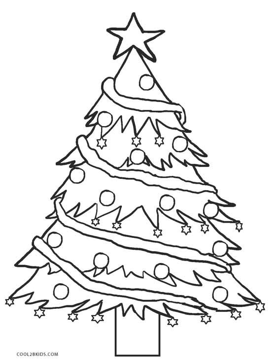 christmas tree colouring images