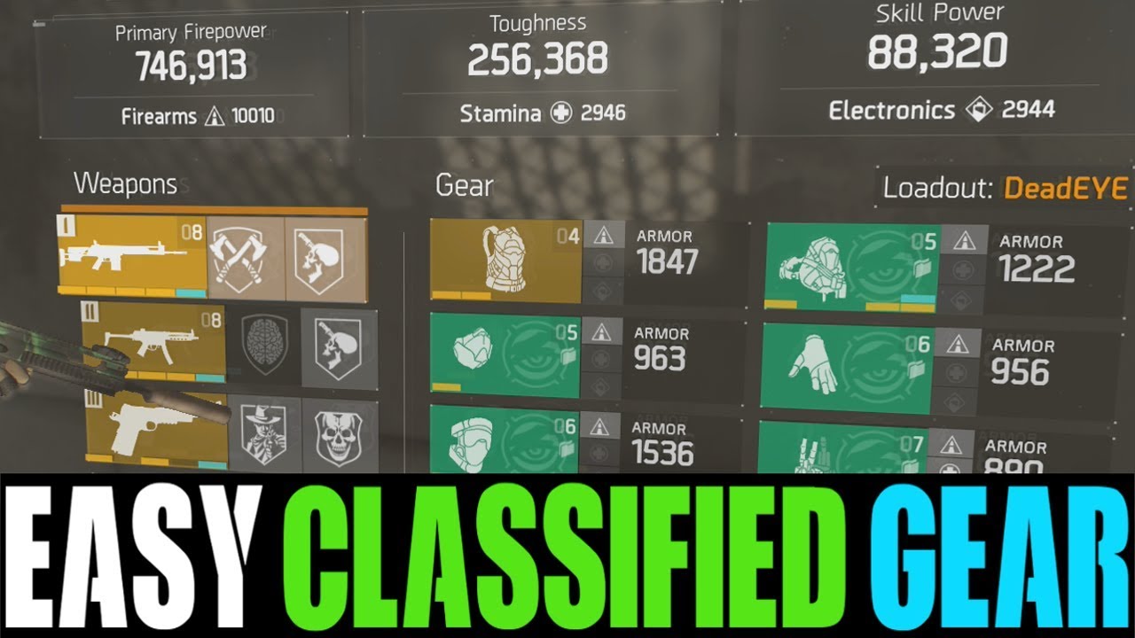 the division how to get classified gear