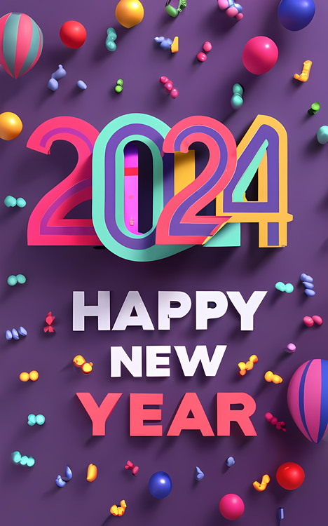 free happy new year 2024 clipart