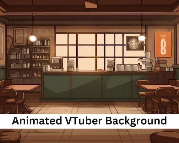 anime cafe background