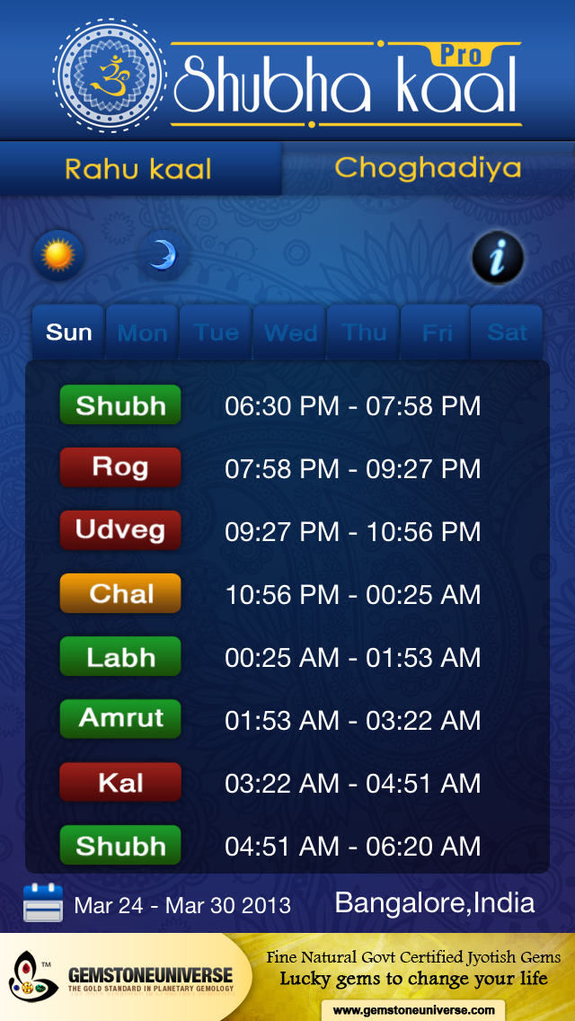 rahu kala timings today